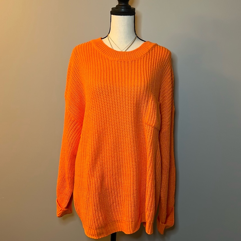 MISS SPARKLING (Boutique Brand) Orange Sweater NWOT